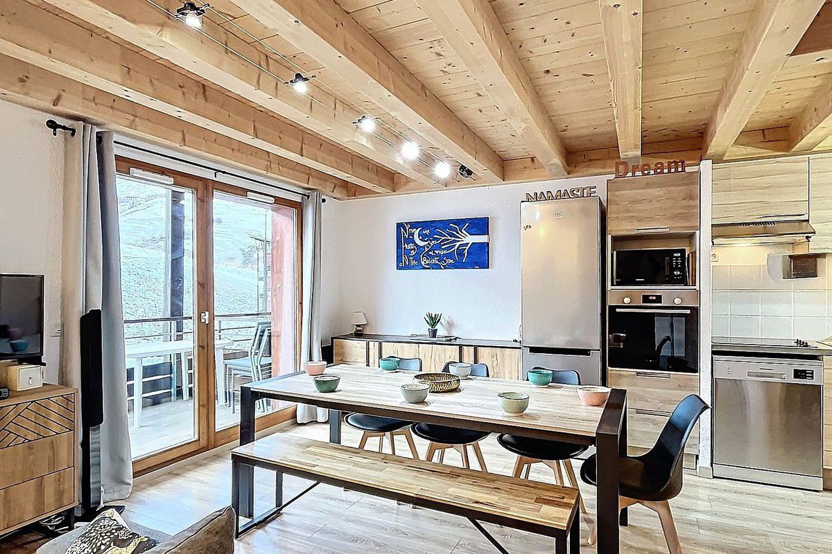 Appartement rénové duplex · Skis aux pieds · Balcon - Residence les pistes
