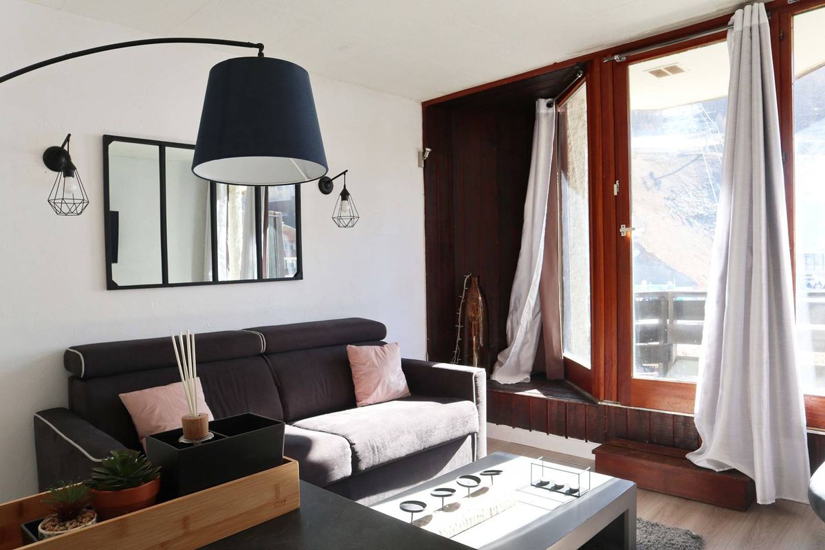 Studio équipé pour 4 personnes vue pistes - Les carlines